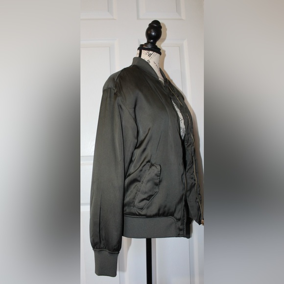Army Green Bomber Jacket - Picture 3 of 7